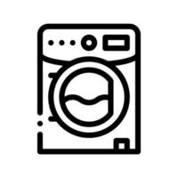 Laundry Service Machine Vector Thin Line Icon