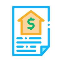 House Document Icon Vector Outline Illustration