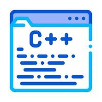 Coding Development Language Vector Thin Line Icon