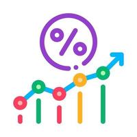 Grow Percent Icon Vector Outline Illustration