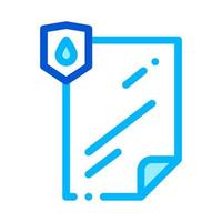 Waterproof Material File Vector Thin Line Icon