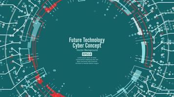 Abstract Futuristic Technological Background Vector. Security Cyberspace. Electronic Data Connect. Global System Communication vector