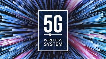 5G Wi-Fi Standard Background Vector. Five, 5th Generation. Signal Transmission. high Speed Innovation Connection. Future Technology Illustration vector