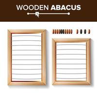 Abacus Blank. Vector Template Illustration Of Classic Wooden Abacus. Shop Arithmetic Tool Equipment. Calculating Concept. Isolated