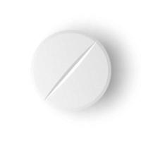 White 3D Medical Pill vector