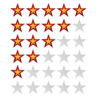 Achievement Vector Stars. For Game And Review Rating. Like Symbol, Succes Sign, Classify Concept, Realistic Element. Isolated On White Background.