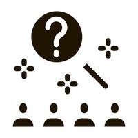 research audience question icon Vector Glyph Illustration