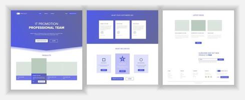 Website Page Vector. Business Website. Web Page. Landing Design Template. Processes And Office Situation. Support Solution. Group Meeting. Product Testimonial. Illustration vector