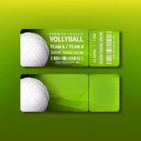 Ticket On Premier League Of Volleyball Vector