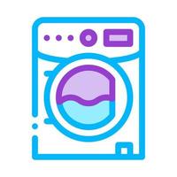 Laundry Service Machine Vector Thin Line Icon