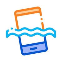 Waterproof Material Phone Vector Thin Line Icon