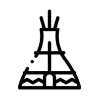 Wigwam Icon Vector Outline Illustration