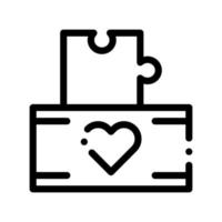 Volunteers Support Game Box Vector Thin Line Icon