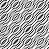 Wavy Lines Seamless Background. Modern Geometric Background. Vector Seamless Texture. Repeating Pattern With Wavy Lines Arranged Diagonally.