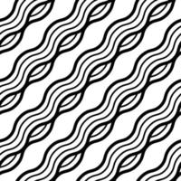 Wavy Lines Seamless Background. Modern Geometric Background. Vector Seamless Texture. Repeating Pattern With Wavy Lines Arranged Diagonally.
