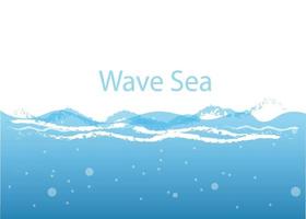 Beautiful sea waves in vector format.