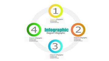 infografía que muestra la secuencia de pasos de trabajo. formato. vector