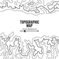 vector de mapa topográfico de contorno. telón de fondo ondulado de geografía. concepto gráfico de cartografía.