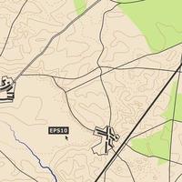 Topographic Map Background Concept With Roads, Forests, Settlements, Relief Contours. Cartography Vector Graphic In Colour.