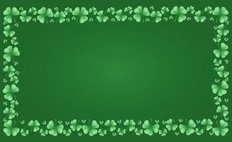 Frame with clover leaves vector