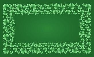 Frame with clover leaves vector