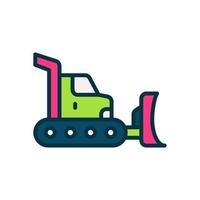 bulldozer icon for your website, mobile, presentation, and logo design. vector