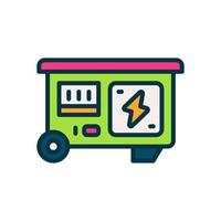 icono de generador eléctrico para su sitio web, móvil, presentación y diseño de logotipo. vector