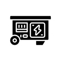 icono de generador eléctrico para su sitio web, móvil, presentación y diseño de logotipo. vector