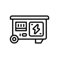 icono de generador eléctrico para su sitio web, móvil, presentación y diseño de logotipo. vector