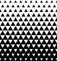 vector de patrón triangular de semitono. fondo de pantalla de patrón triangular de transición abstracta. fondo geométrico de triángulo blanco y negro transparente.