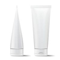 Tube Vector Mock Up. Empty Clean. Cream, Cosmetic Products Blank 3D Tube. Isolated Cosmetic Packaging