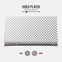 vector de plantilla de interfaz de reproductor de vídeo. buen diseño en blanco para aplicaciones web y móviles.