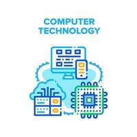 ilustración de concepto de vector de tecnología informática