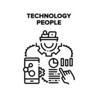 Technology People Vector Concept Illustration