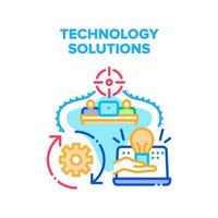 Technology Solutions Vector Concept Illustration