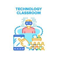 Technology Classroom Vector Concept Illustration