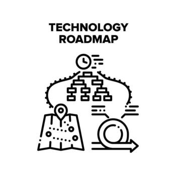 Technology Roadmap Vector Concept Illustration