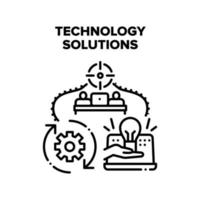 Ilustración del concepto de vector de soluciones tecnológicas