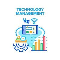 Technology Management Vector Concept Illustration