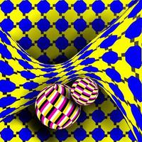 Illusion Vector. Optical 3d Art. Rotation Dynamic Optical Effect. Swirl Illusion. Delusion, Endless, Fallacy. Geometric Magic Background Illustration vector