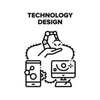 Ilustración de concepto de vector de diseño de tecnología