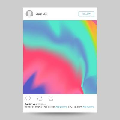 Social Network Photo Frame Vector. Transparent. Good For Banner, Mobile Application Design. Flat Frame Illustration