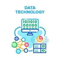 Data Technology Vector Concept Color Illustration