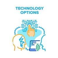 opciones de dispositivo de tecnología color de concepto vectorial vector