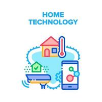 Home Technology Vector Concept Color Illustration