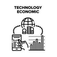 concepto de vector de finanzas económicas de tecnología