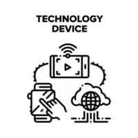 concepto de vector de dispositivo digital de tecnología