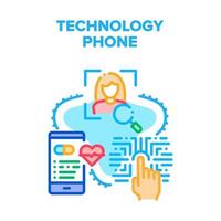 Technology Phone Vector Concept Color Illustration