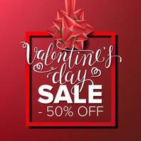 Valentine s Day Sale Banner Vector. Business Advertising Illustration. February 14 Sale Poster. Template Design For Web, Love Flyer, Valentine Card, Advertising.