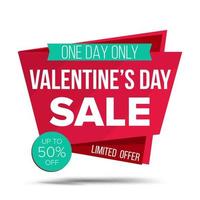 Valentine s Day Sale Banner Vector. Shopping Love Background. Discount Special February 14 Offer Sale Banner. Product Discounts On Websites. Isolated Illustration vector